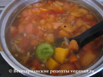 Добавляем овощи